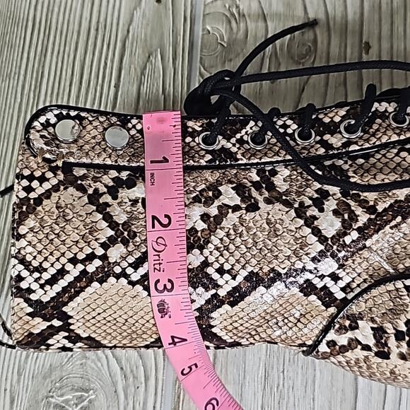 DV Dolce Vita Ayleen Snakeskin Print Mid Calf Combat Boots Womens Size 5 NEW - Picture 16 of 16